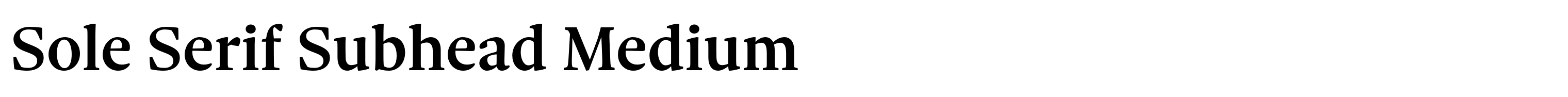 Sole Serif Subhead Medium